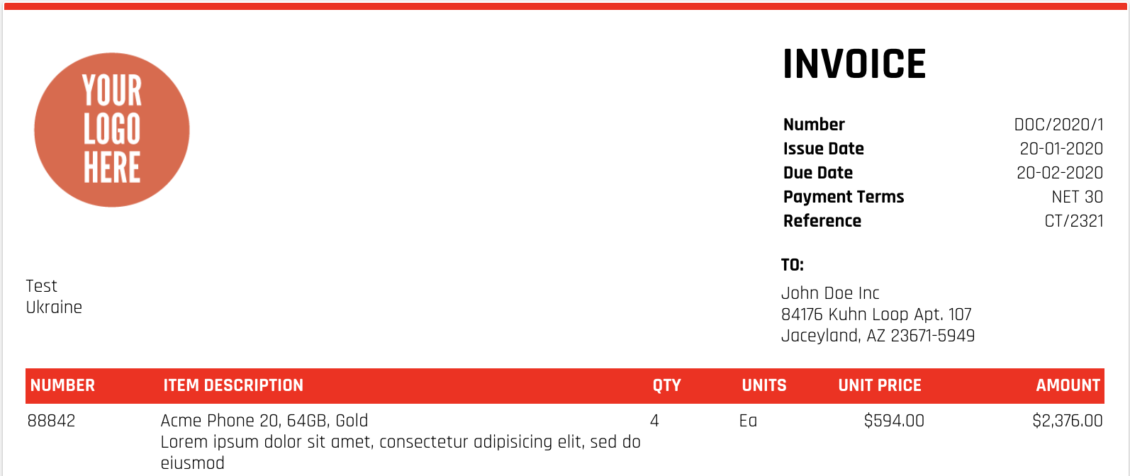 invoice number generator